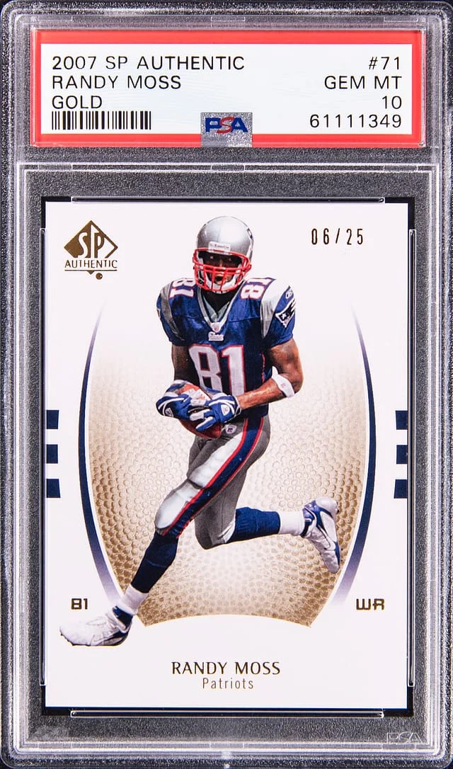 2007 Upper Deck SP Authentic Randy Moss Gold #71 card image