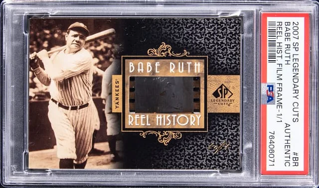2007 Upper Deck SP Legendary Cuts Babe Ruth Reel History Film Frame #RHFF-BR card image
