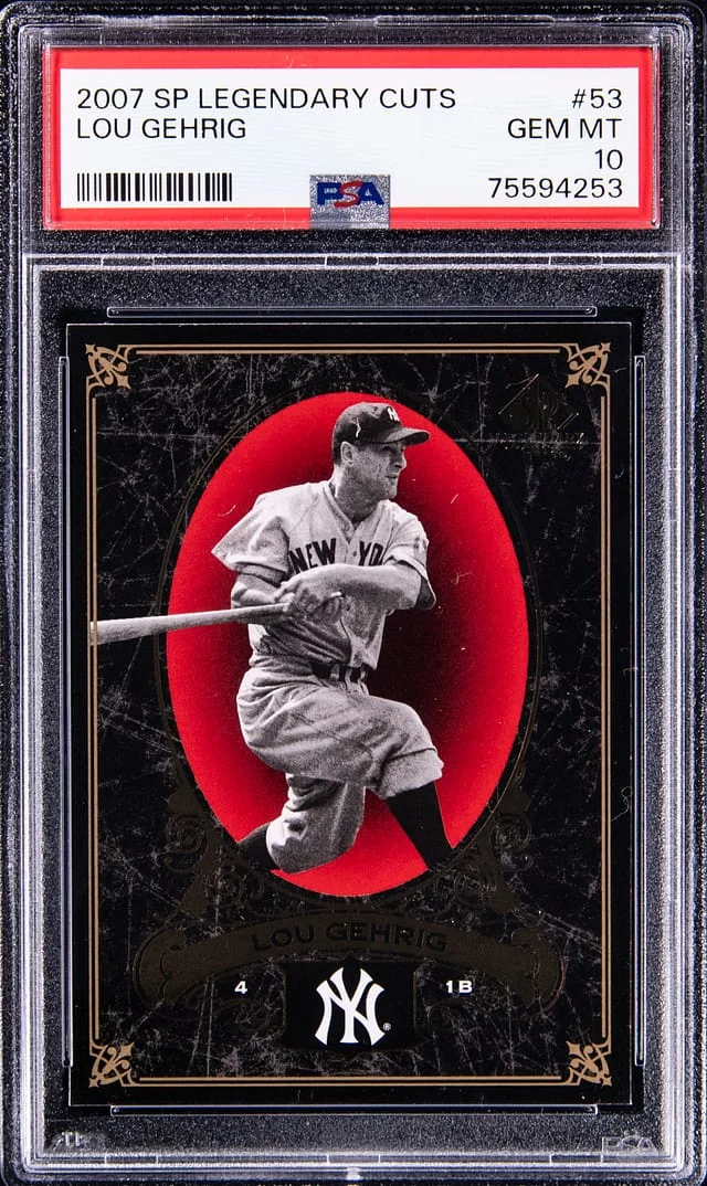 2007 Upper Deck SP Legendary Cuts Lou Gehrig #53 card image
