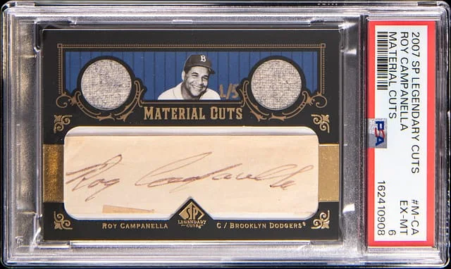2007 Upper Deck SP Legendary Cuts Roy Campanella Material Cuts #M-CA card image