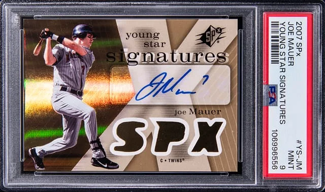 2007 Upper Deck SPx Joe Mauer Young Star Signatures #YS-JM card image