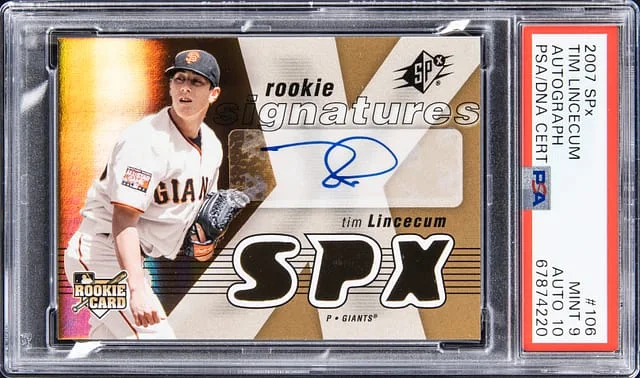 2007 Upper Deck SPx Tim Lincecum Autograph #106 card image