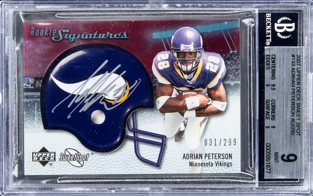 2007 Upper Deck Sweet Spot Adrian Peterson #133 card image
