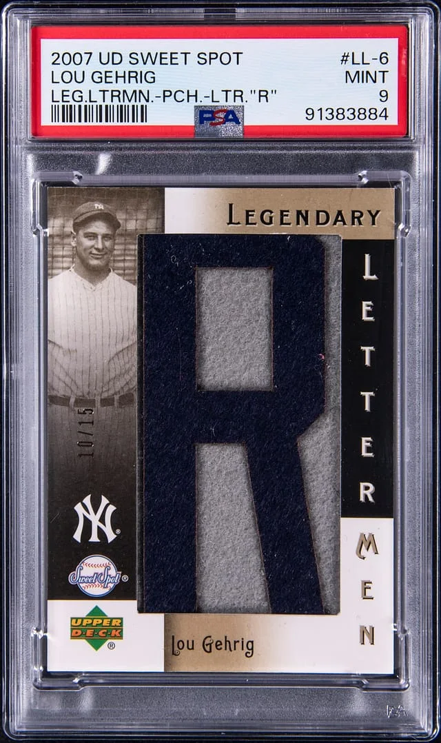 2007 Upper Deck Sweet Spot Lou Gehrig Legendary Lettermen Patch #LL-6 card image
