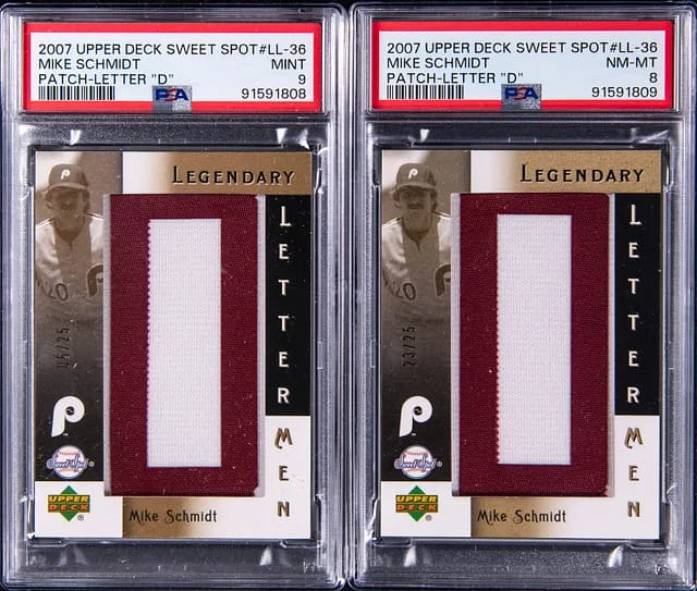 2007 Upper Deck Sweet Spot Mike Schmidt Relic Cards Legendary Lettermen Patch #LL-36 card image