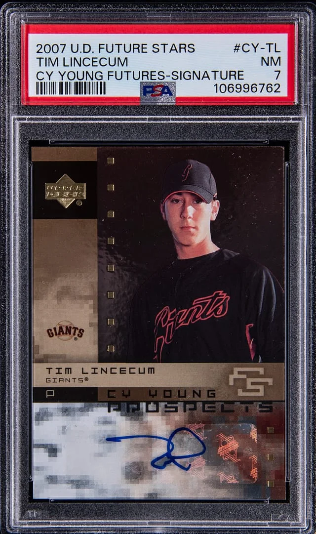 2007 Upper Deck Tim Lincecum Future Stars Cy Young Futures Signatures #CY-TL card image