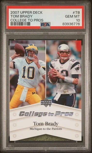 2007 Upper Deck Tom Brady College To Pros College To Pros #TB card image