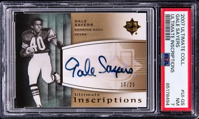 2007 Upper Deck Ultimate Collection Gale Sayers Ultimate Inscriptions #UI-GS card image