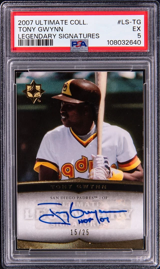 2007 Upper Deck Ultimate Collection Tony Gwynn Legendary Signatures #LS-TG card image