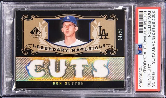 2007 Upper SP Legendary Cuts Legendary Materials Quad DOn Sutton #LM-DS card image