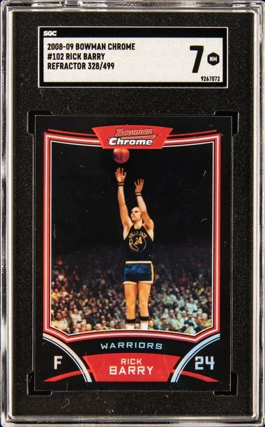 2008-09 Bowman Chrome Rick Barry Refractor #102 card image