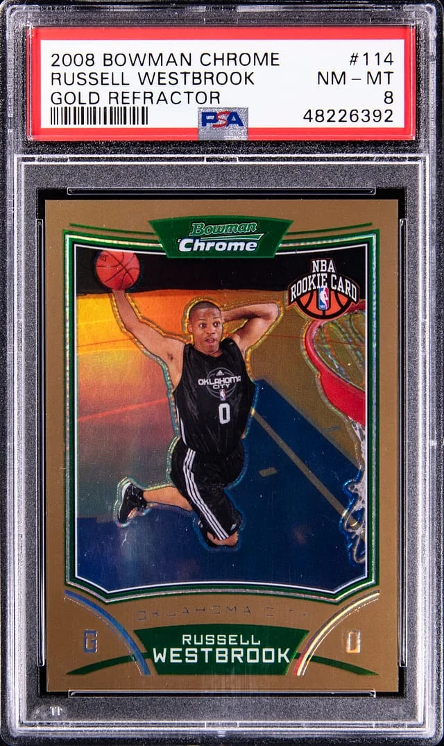 2008-09 Bowman Chrome Russell Westbrook Blue Refractor #114 card image