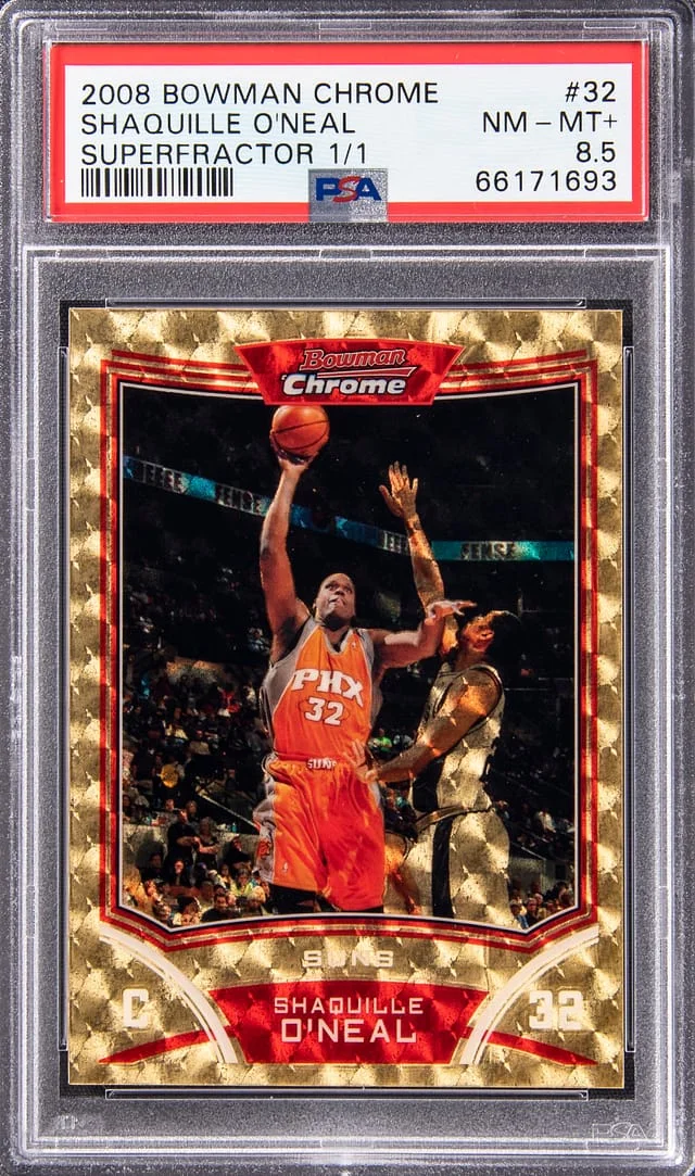 2008-09 Bowman Chrome Shaquille O'Neal SuperFractor #32 card image