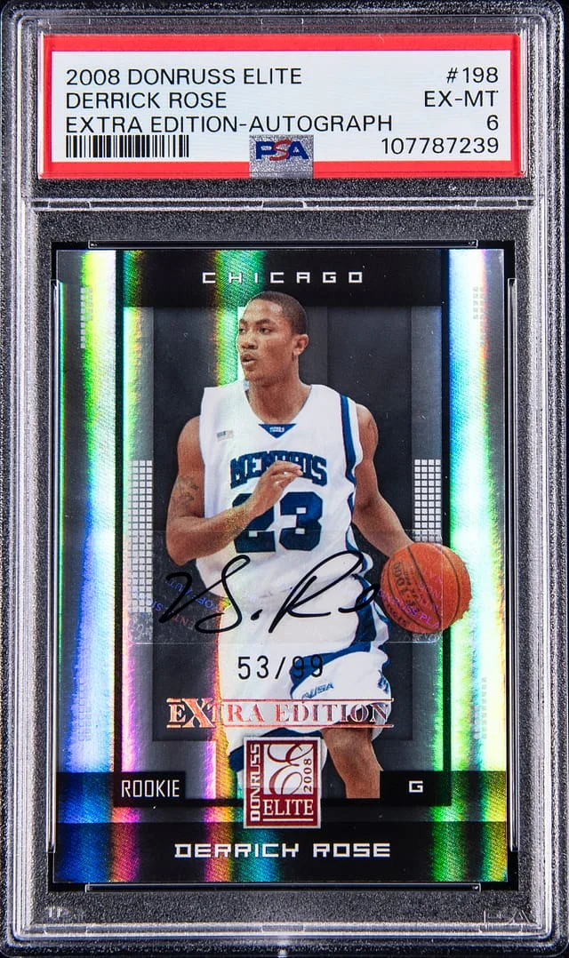 2008-09 Donruss Elite Extra Edition Derrick Rose Autograph #198 card image