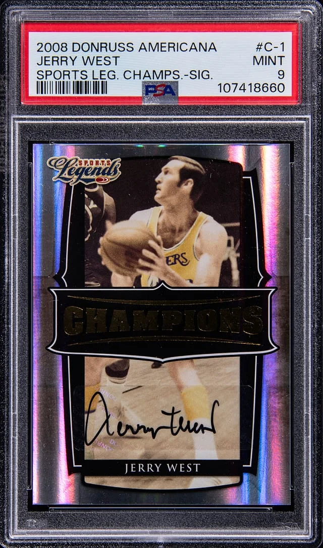 2008-09 Donruss Jerry West Americana Sports Legends Champions Signature #C-1 card image