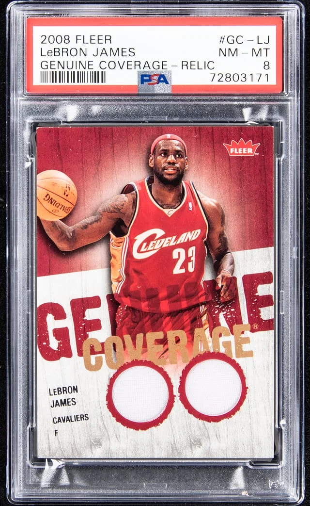 2008-09 Fleer Genuine LeBron James Coverage Relic #GC-LJ card image