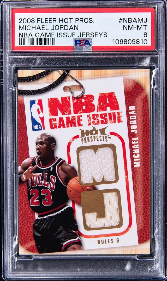 2008-09 Fleer Hot Prospects Michael Jordan Game-Used NBA Game Issue Jerseys Red #NBA-MJ card image