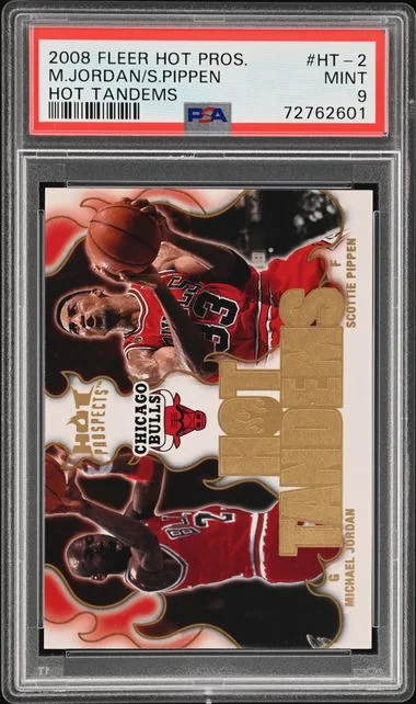 2008-09 Fleer Hot Prospects Michael Jordan/Scottie Pippen Hot Tandems #HT-2 card image