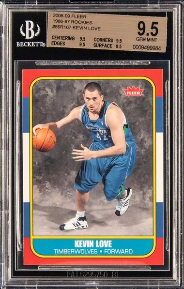 2008-09 Fleer Kevin Love 1986-87 Rookies #167 card image