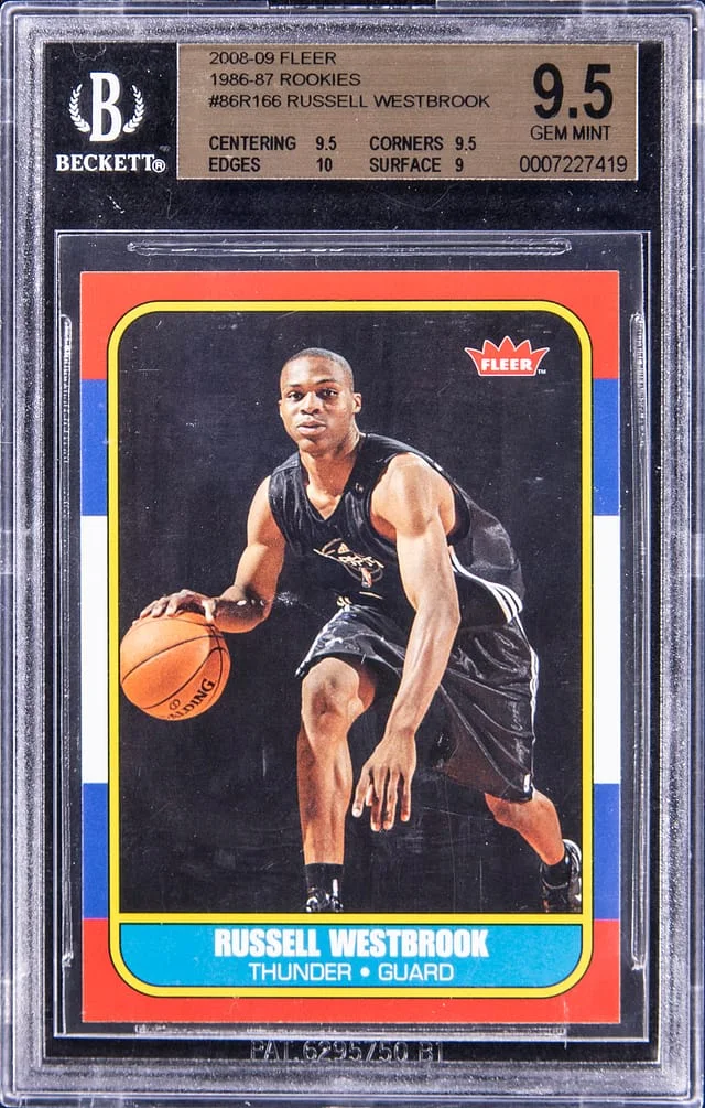 2008-09 Fleer Russell Westbrook 86-'87 Rookies #86R166 card image