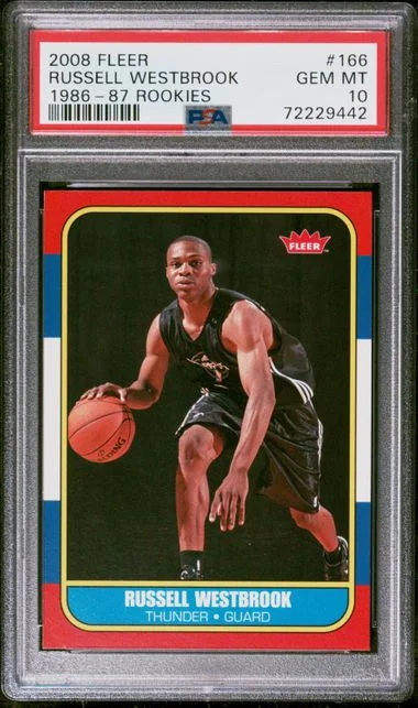 2008-09 Fleer Russell Westbrook 86-87 Rookies #B6R-166 card image