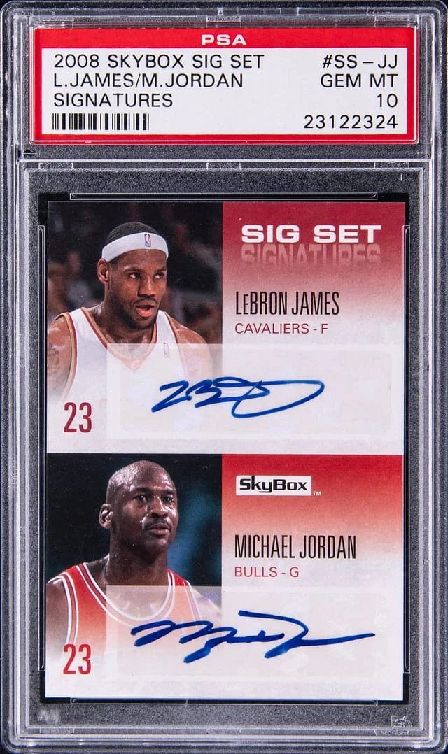 2008-09 SkyBox LeBron James/Michael Jordan Sig Set Signatures #SS-JJ card image
