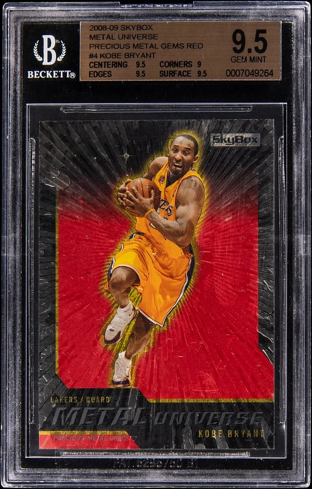 2008-09 SkyBox Metal Universe Kobe Bryant Precious Metal Gems (PMG) Red #4 card image
