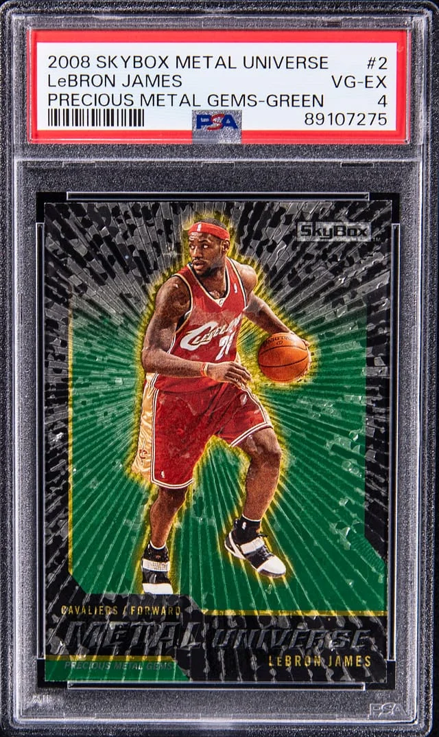 2008-09 SkyBox Metal Universe LeBron James (/10) Precious Metal Gems (PMG) Green #2 card image