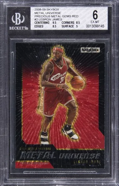 2008-09 SkyBox Metal Universe LeBron James Precious Metal Gems Red #2 card image