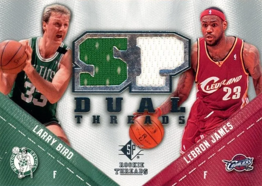 2008-09 SP Rookie Threads Lebron James SP Threads Dual #TD-JB card image