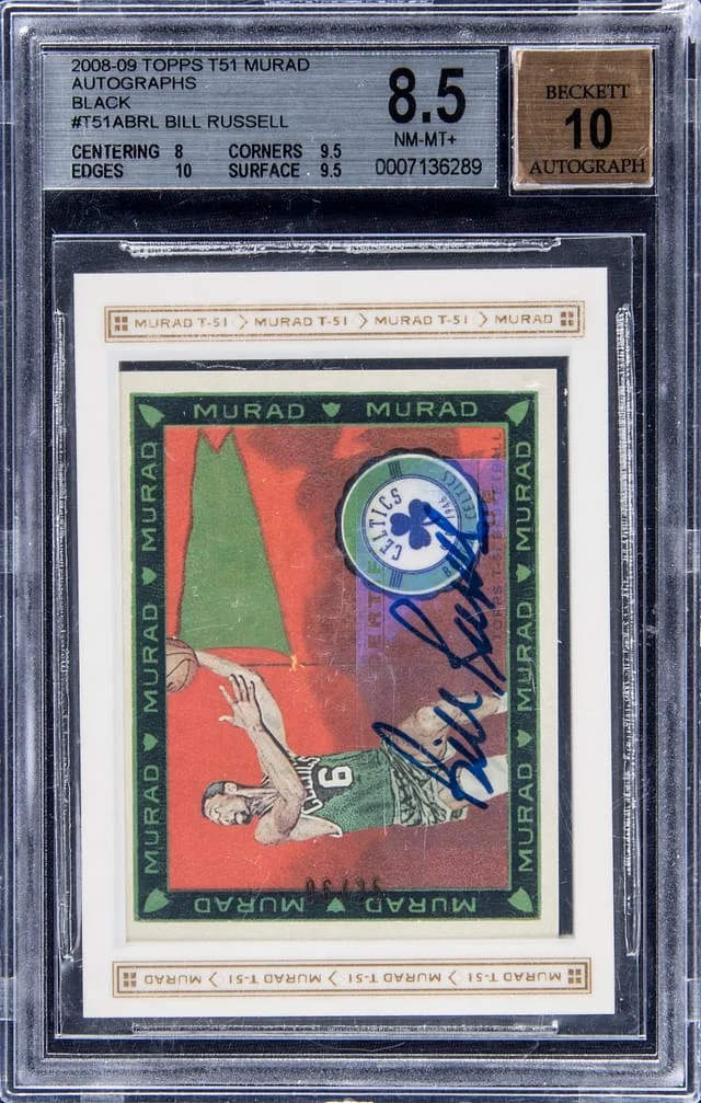 2008-09 Topps Bill Russell Murad Autograph #T51-ABRL card image