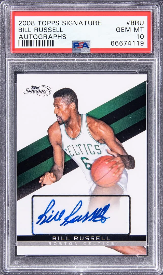 2008-09 Topps Bill Russell Signature Autographs #TSA-BRU card image