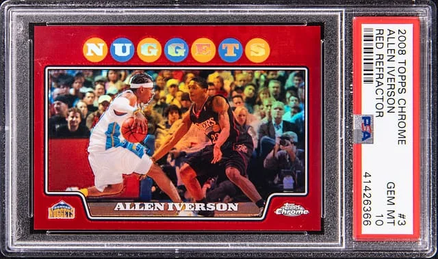 2008-09 Topps Chrome Allen Iverson Gold Refractor #3 card image