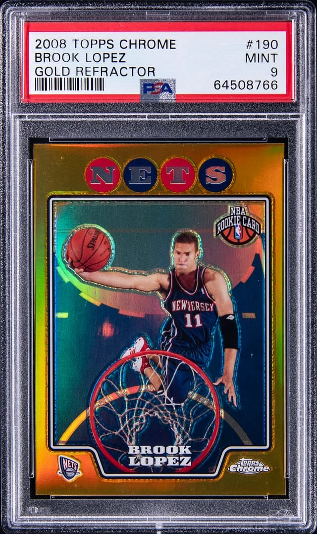 2008-09 Topps Chrome Brook Lopez Gold Refractor #190 card image