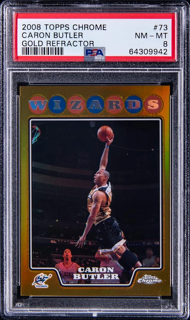 2008-09 Topps Chrome Caron Butler Gold Refractor #73 card image