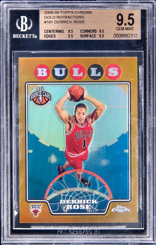 2008-09 Topps Chrome Derrick Rose Orange Refractor #181 card image