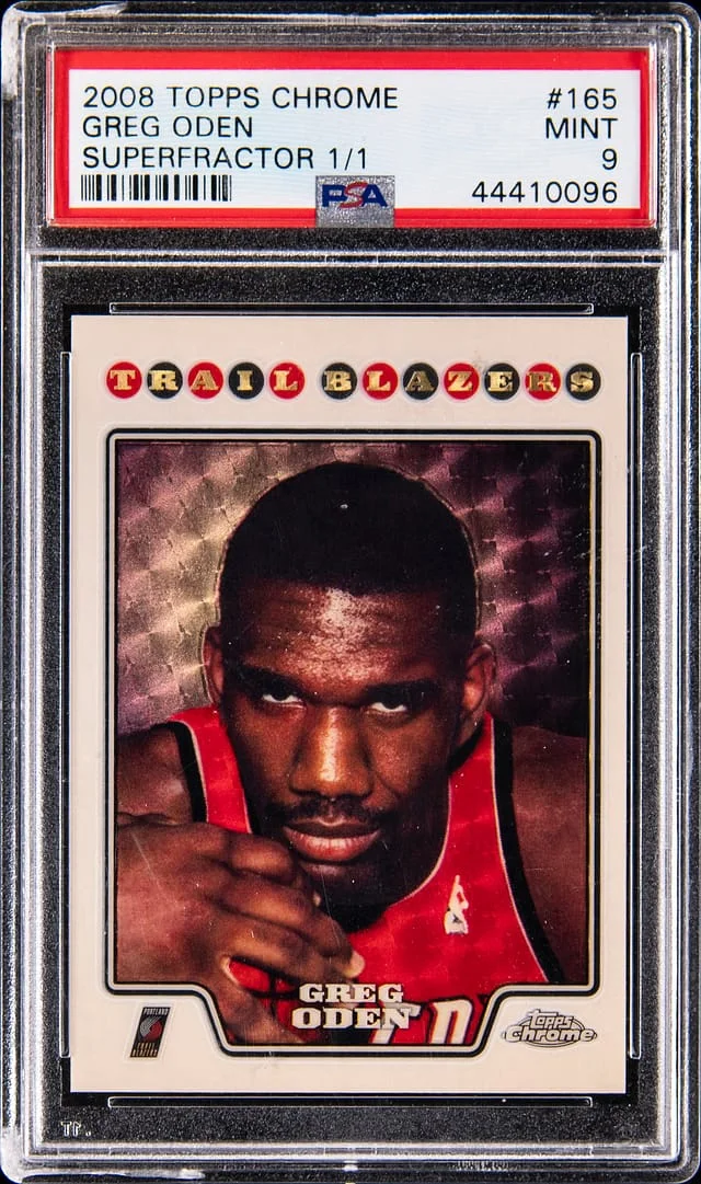 2008-09 Topps Chrome Greg Oden SuperFractor #165 card image