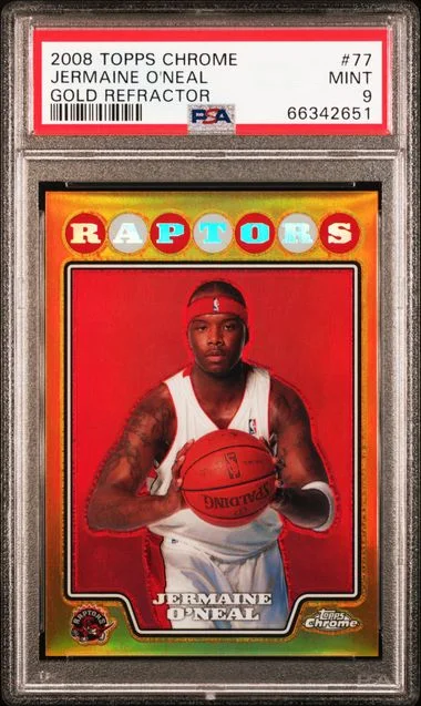2008-09 Topps Chrome Jermaine O'Neal Gold Refractor #77 card image