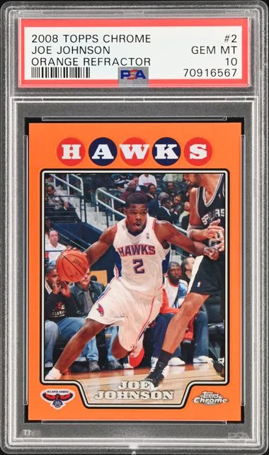 2008-09 Topps Chrome Joe Johnson Orange Refractor #2 card image
