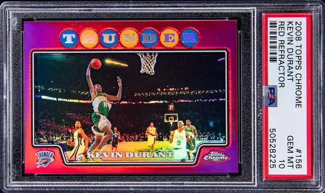 2008-09 Topps Chrome Kevin Durant Orange Refractor #156 card image