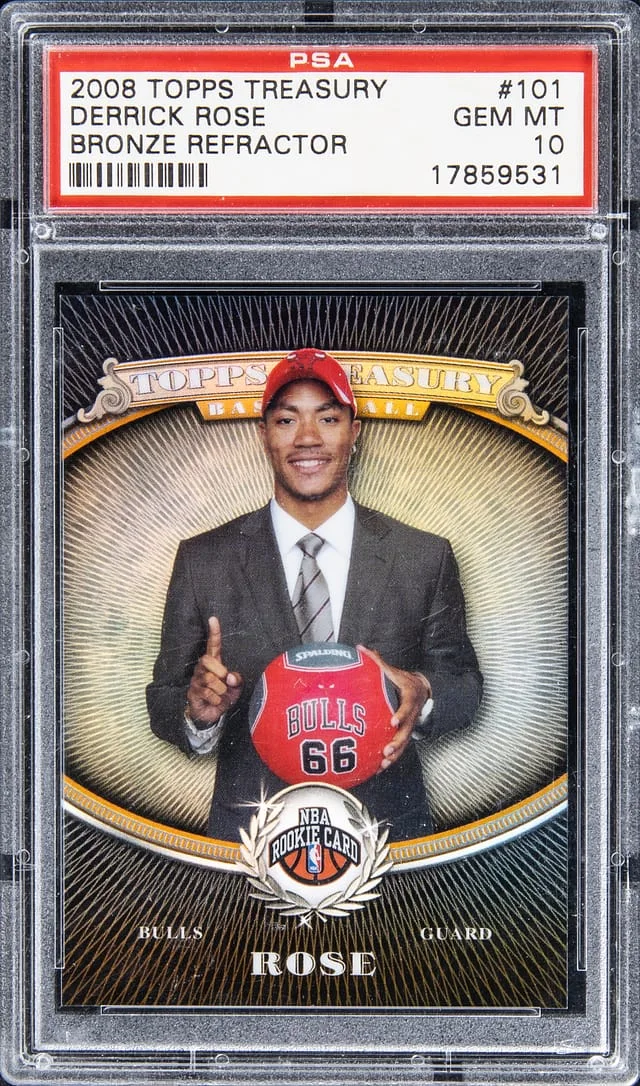 2008-09 Topps Derrick Rose Treasury Bronze Refractor #101 card image