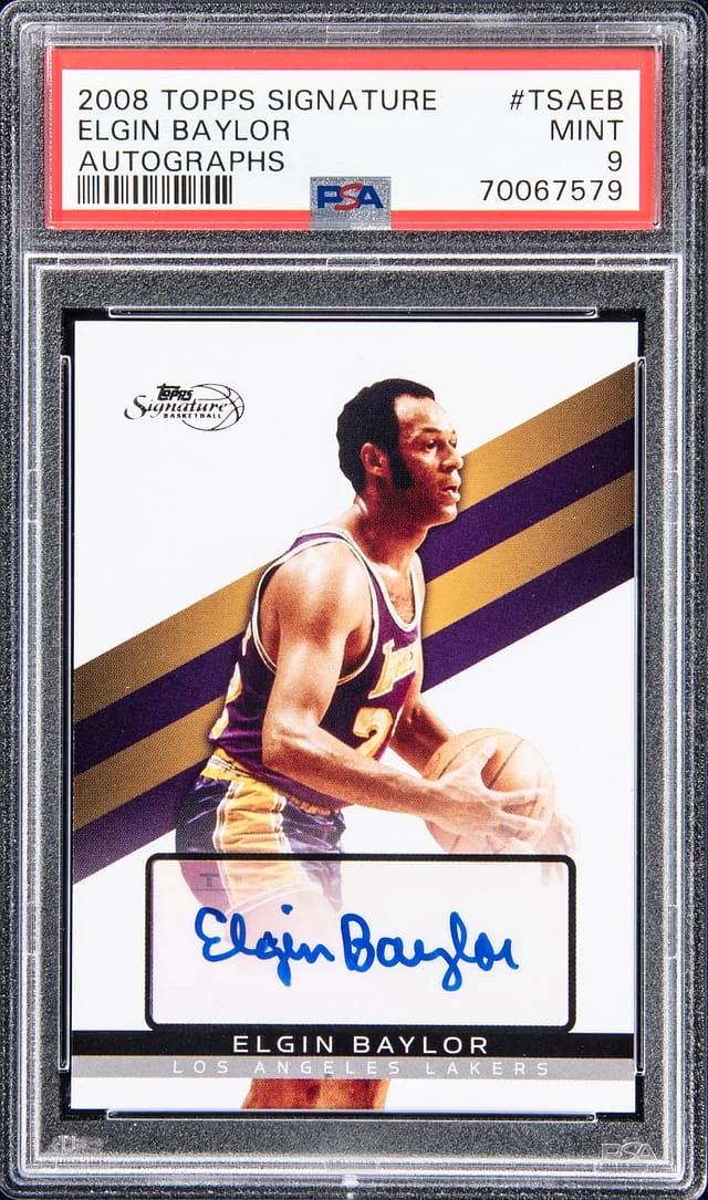 2008-09 Topps Elgin Baylor Signature Autographs #TSA-EB card image