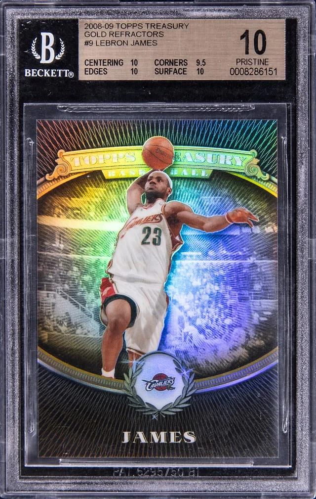 2008-09 Topps LeBron James Treasury Gold Refractors #9 card image