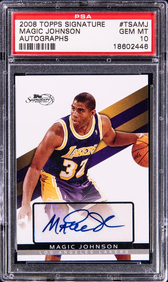 2008-09 Topps Magic Johnson Signature Autographs #TSA-MJ card image