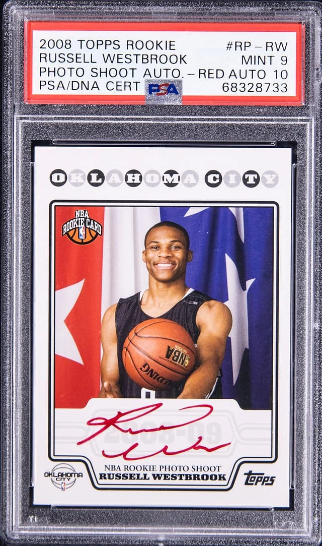 2008-09 Topps Russell Westbrook Photoshoot Autograph Red #RP-RW card image