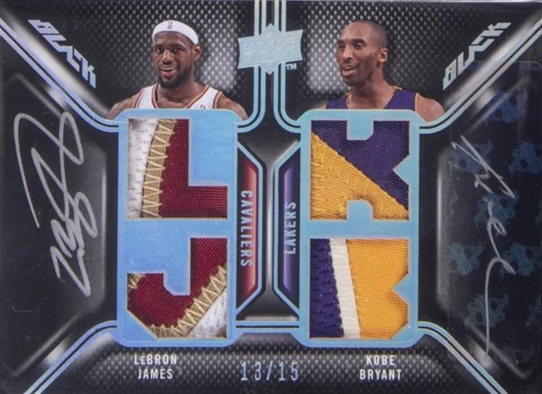 2008-09 UD Black Lebron James Dual Patch Autographs #DPA-BJ card image
