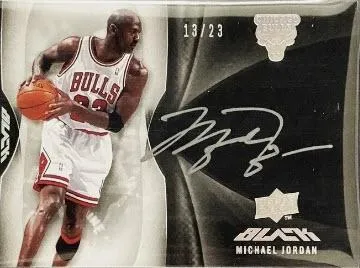 2008-09 UD Black Michael Jordan Autograph #A1-MJ card image