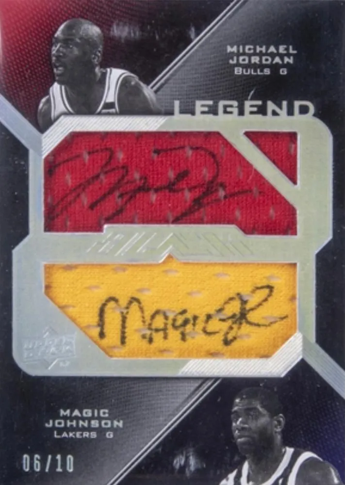 2008-09 UD Black Michael Jordan Legend Signed Jersey Pieces Dual #DJL-JJ card image