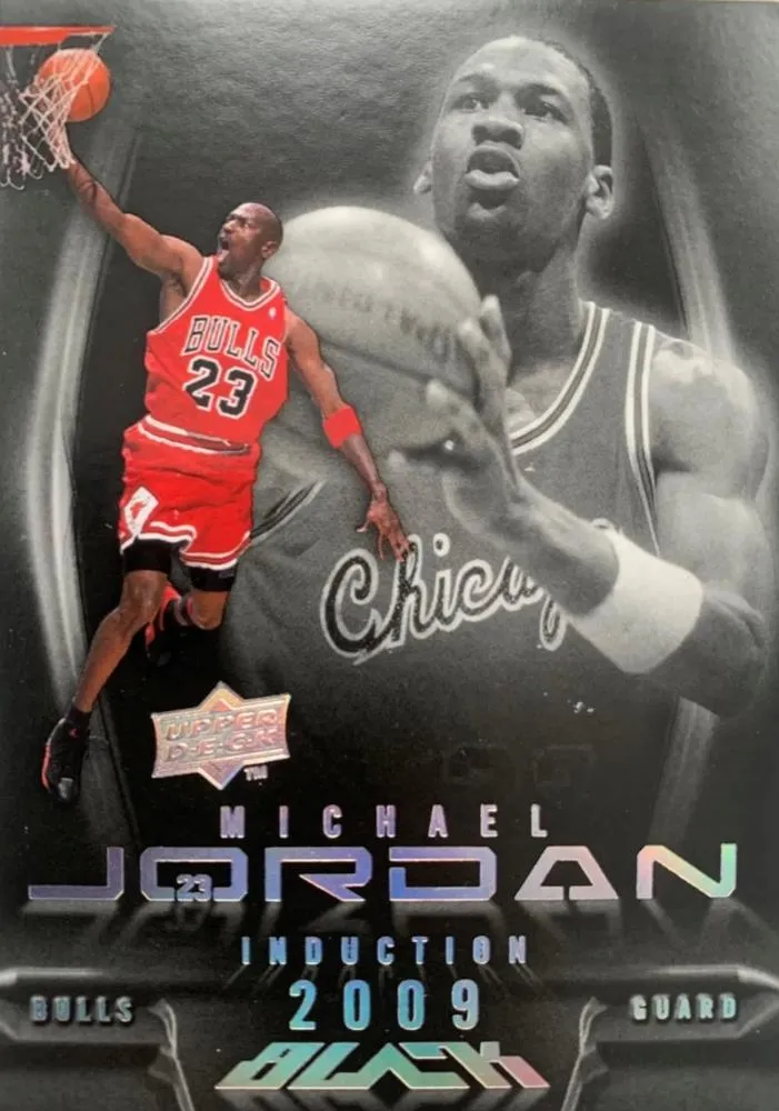 2008-09 UD Black Michael Jordan MJ Induction #MJHOF card image