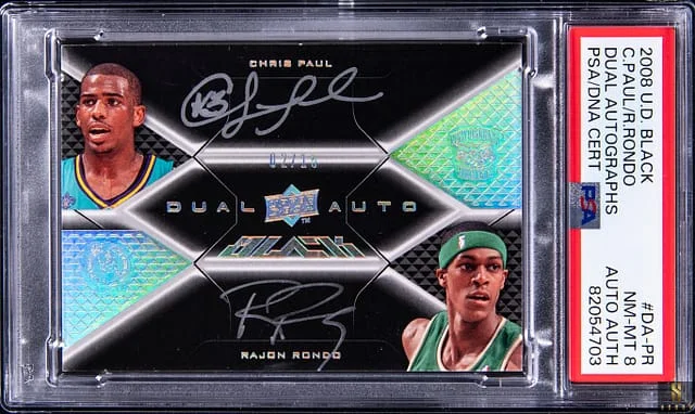 2008-09 Upper Deck Black Chris Paul/Rajon Rondo Dual Autographs #DA-PR card image